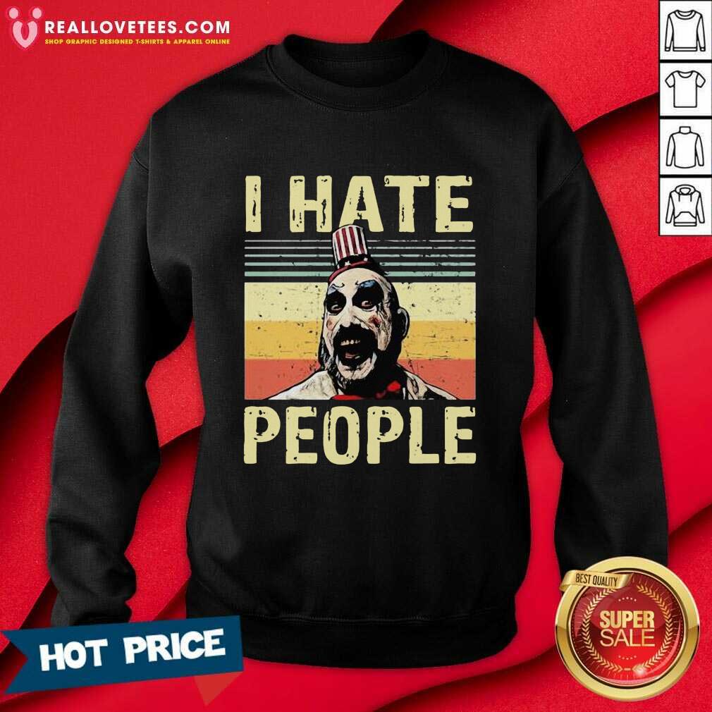Captain Spaulding I Hate People Vintage Shirt - Image 4