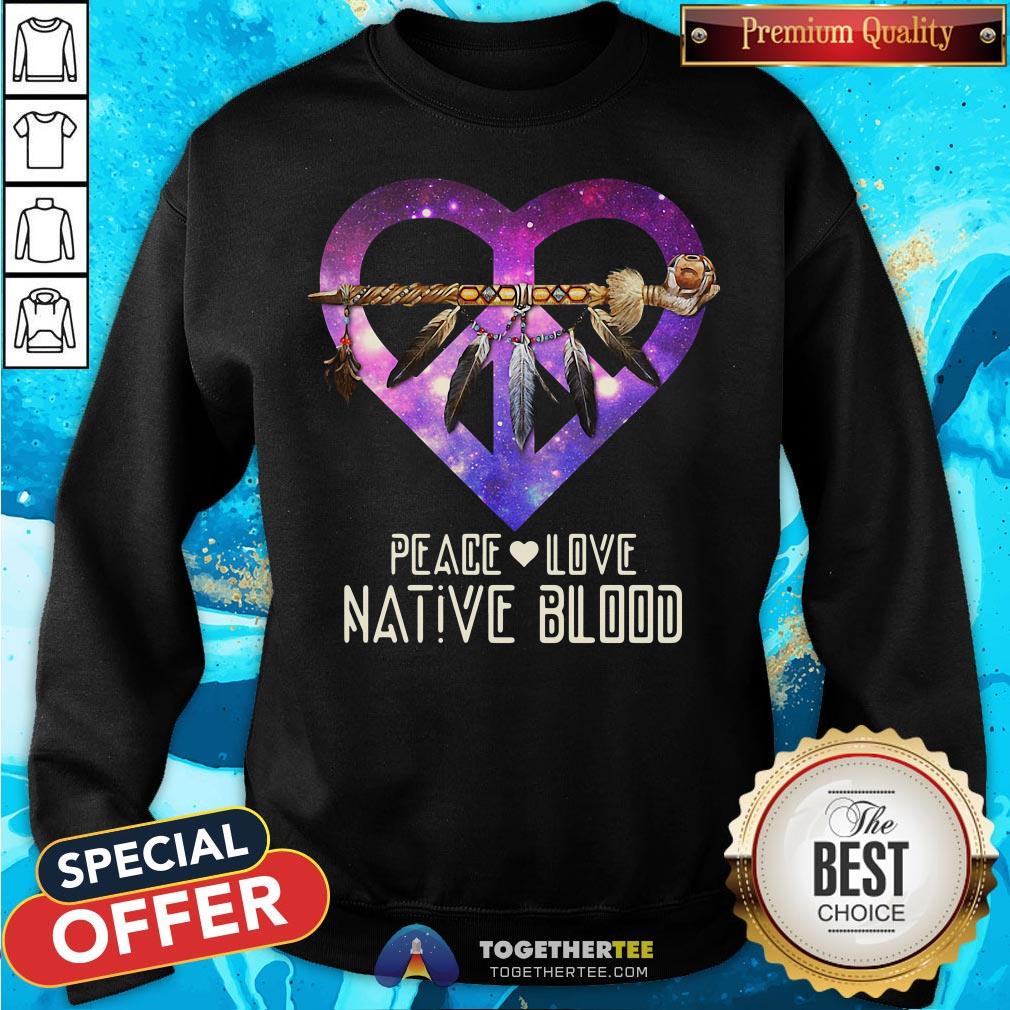 Nice Peace Love Dative Blood Shirt - Image 4
