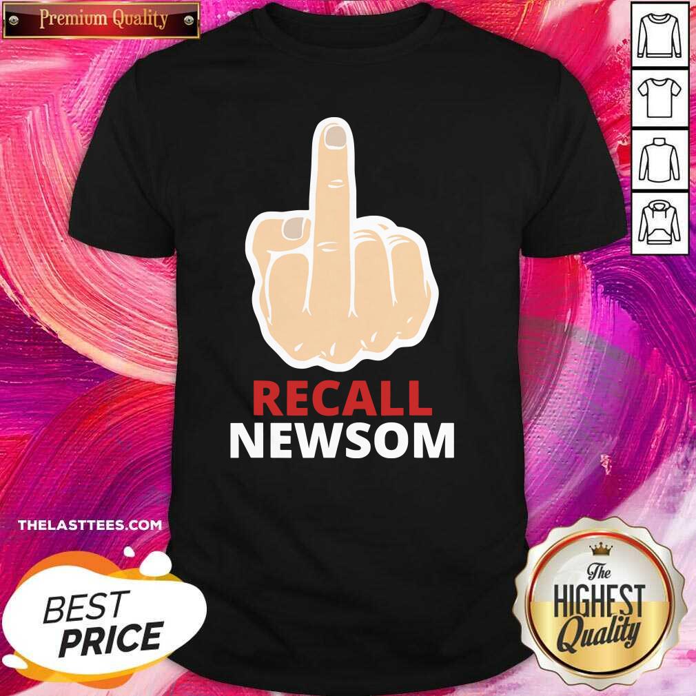 Funny Recall Newsom 2020 Middle Finger Shirt