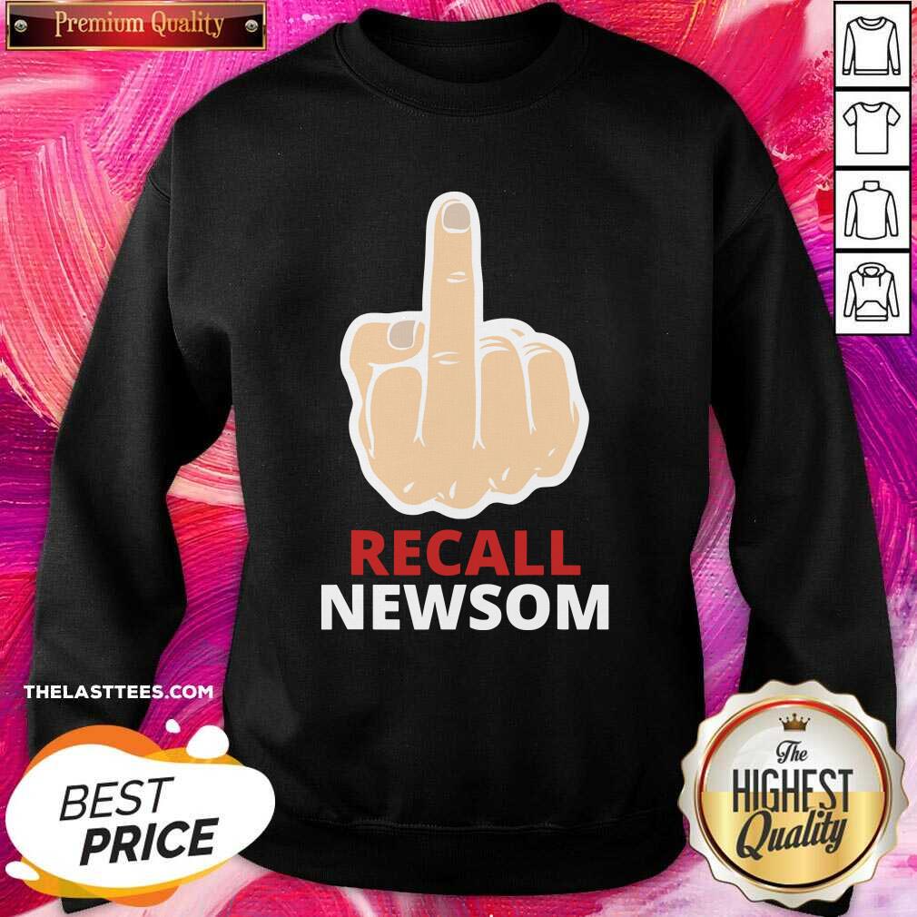Funny Recall Newsom 2020 Middle Finger Shirt - Image 4