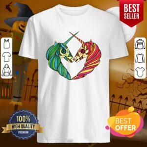 Heart Unicorns Day Of The Dead Muertos Shirt