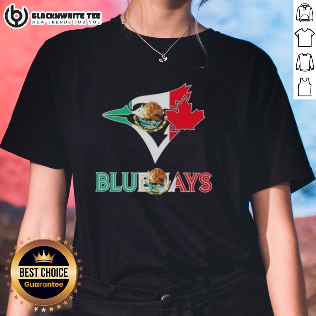 Awesome Toronto Blue Jays Baseball X Mexican Flag T-Shirt - Image 3