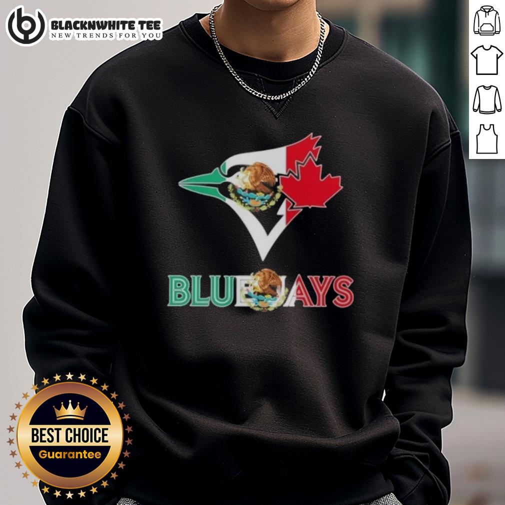 Awesome Toronto Blue Jays Baseball X Mexican Flag T-Shirt - Image 5