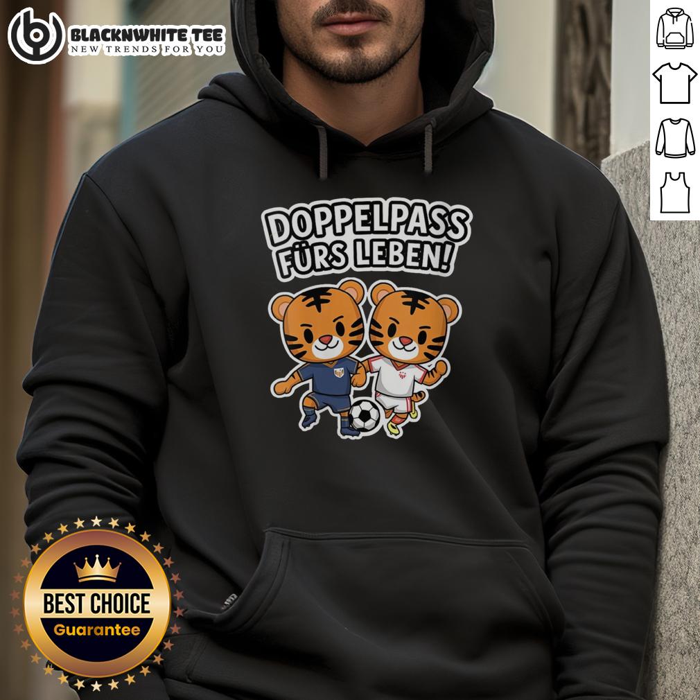 Nice Doppelpass Furs Leben Tigers Football T-Shirt - Image 2