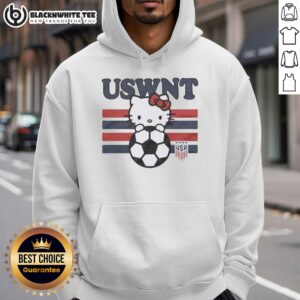 Alternative view of Top Hello Kitty Hugging Ball USWNT USA Soccer Team T-Shirt