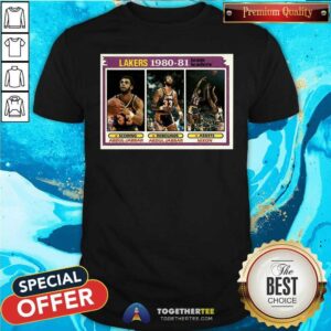 Happy Kareem Abdul Jabbar 1981-82 Topps #55 Lakers Shirt