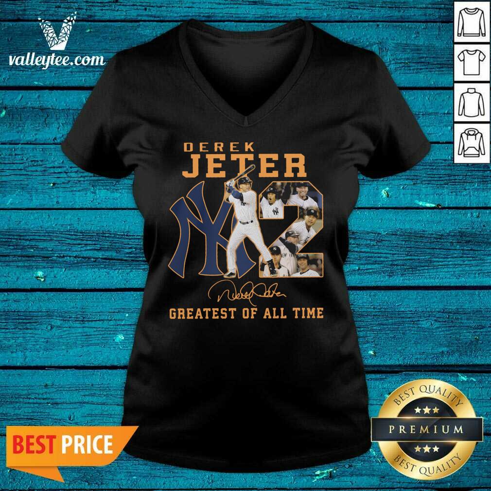 Funny NY2 Derek Jeter Greatest Of All Time Signature Shirt - Image 3