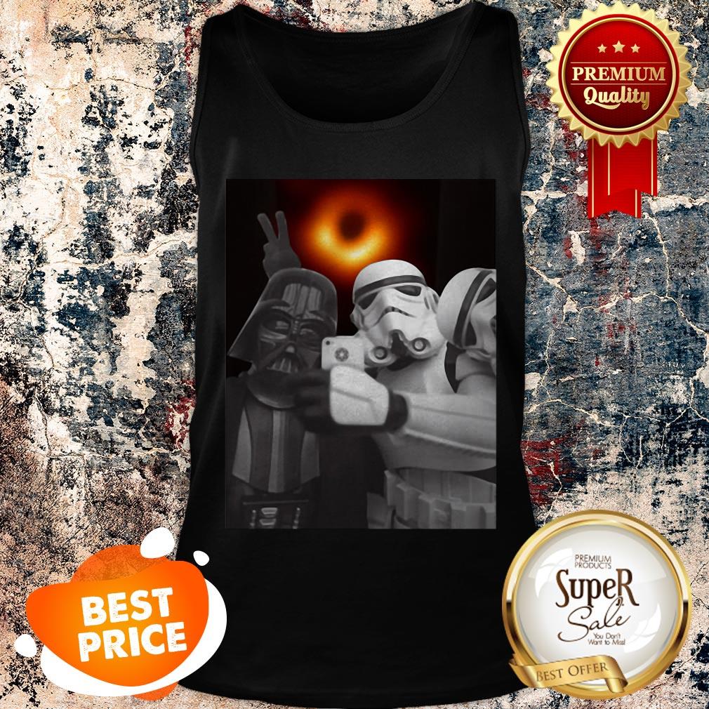 Nice Darth Vader And Stormtroopers Selfie With Black Hole Shirt - Image 4
