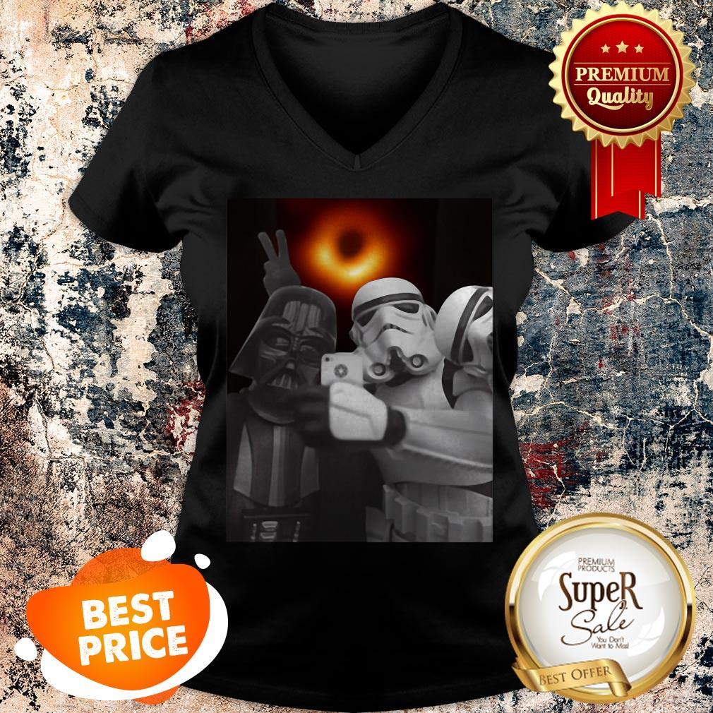 Nice Darth Vader And Stormtroopers Selfie With Black Hole Shirt - Image 5