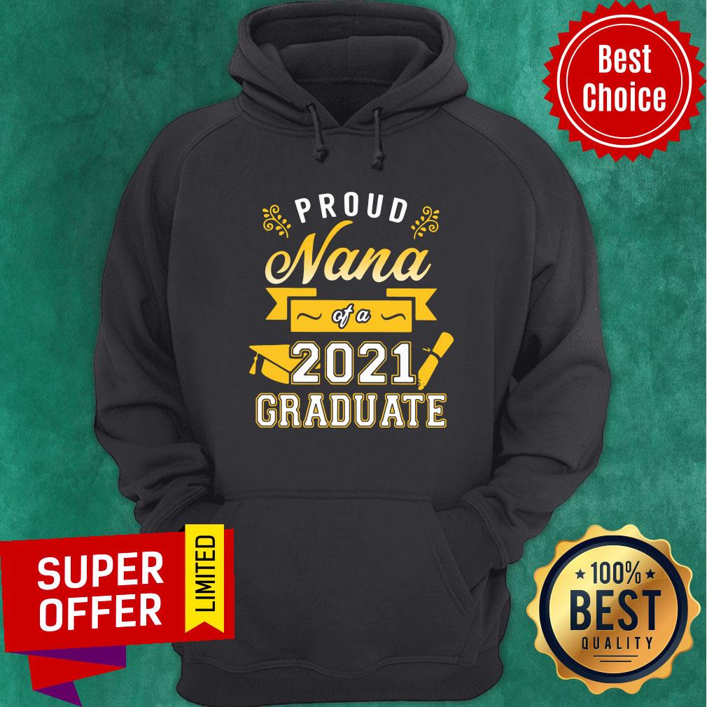 Official Proud Nana of a 2021 Graduate Gold Shirt - Image 2