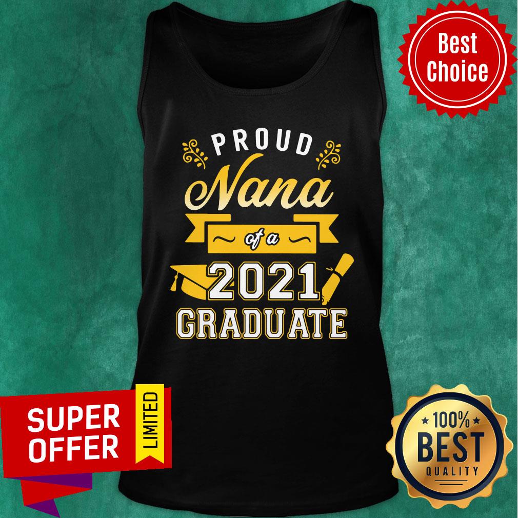 Official Proud Nana of a 2021 Graduate Gold Shirt - Image 4