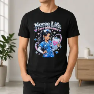 Nurse Life Care With Heart Y2K Shirt for Nurses Shirt