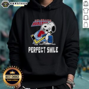 Alternative view of Good Colorado Avalanche Hockey Snoopy Perfect Smile T-Shirt