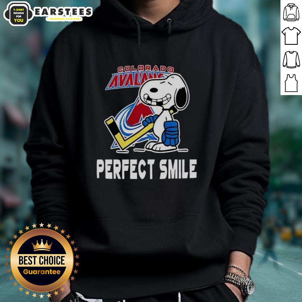 Good Colorado Avalanche Hockey Snoopy Perfect Smile T-Shirt - Image 2