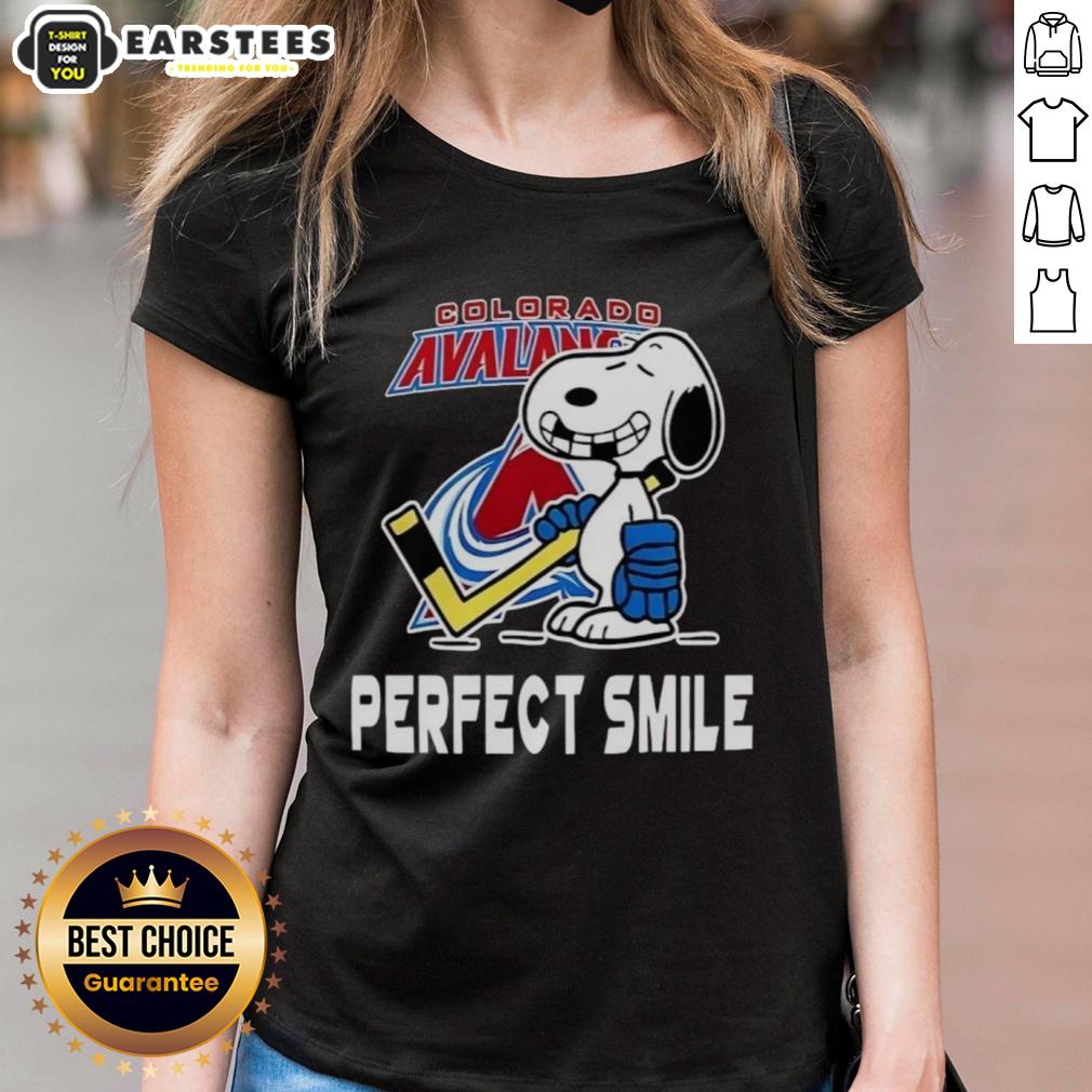 Good Colorado Avalanche Hockey Snoopy Perfect Smile T-Shirt - Image 3