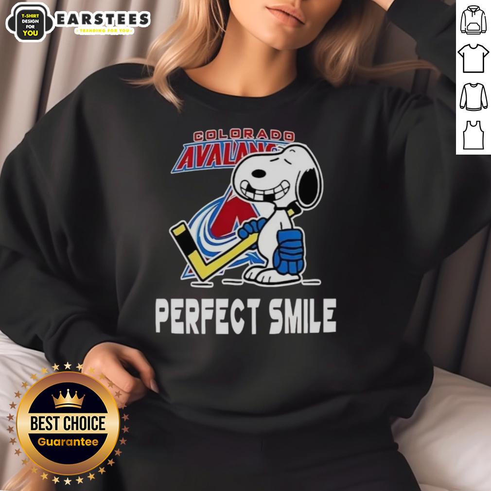 Good Colorado Avalanche Hockey Snoopy Perfect Smile T-Shirt - Image 5