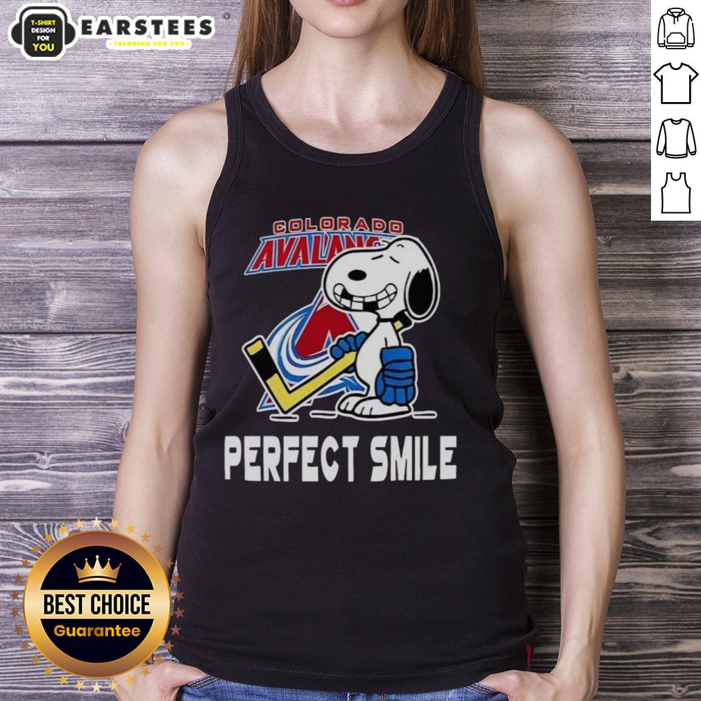 Good Colorado Avalanche Hockey Snoopy Perfect Smile T-Shirt - Image 4