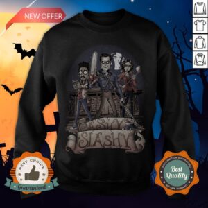 Alternative view of Ashy Siashy Wood House Lady And Man Moonlight Halloween Shirt