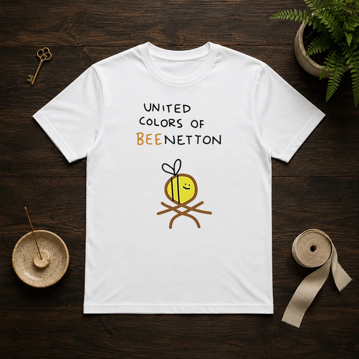 Awesome United Colors Of Bee Netton Bee Logo Shirt
