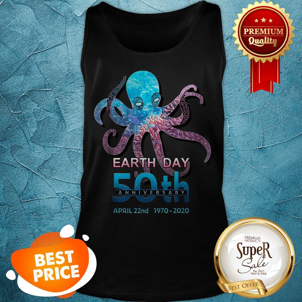 Octopus Silhouette Earth Day 50th Anniversary April 22nd Shirt - Image 4