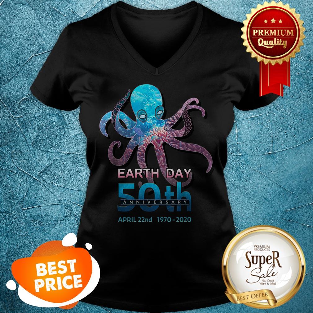 Octopus Silhouette Earth Day 50th Anniversary April 22nd Shirt - Image 5