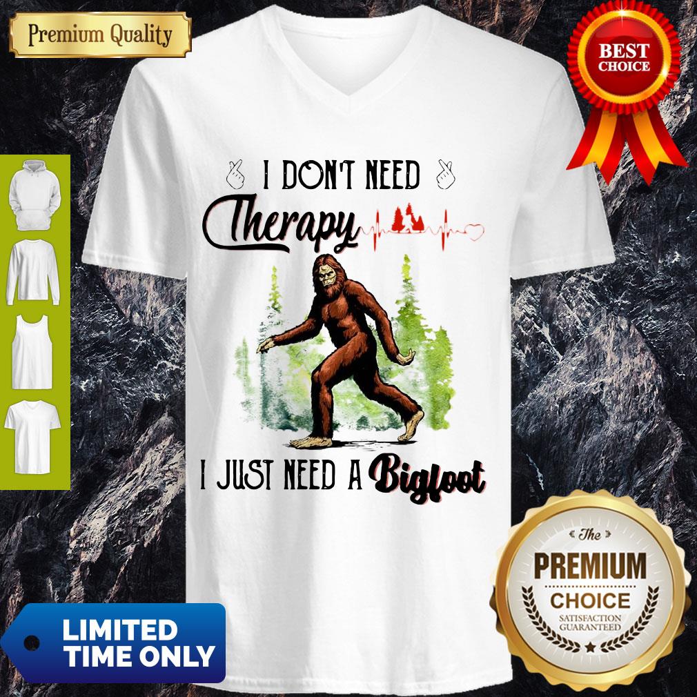 Premium Heartbeat I Don't Need Therapy I Just Need A Bigfoot Shirt - Image 5