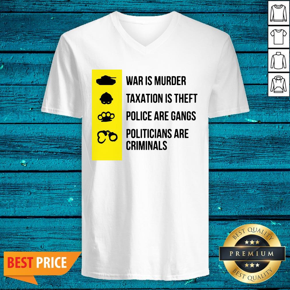 Cool Was Is Murder Taxation Is Theft Police Are Gangs Politicians Are Criminals Shirt - Image 4