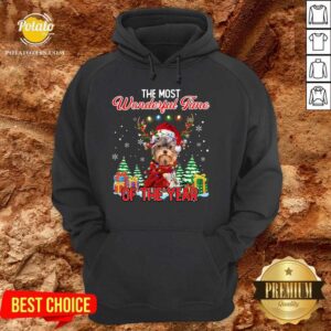Alternative view of Official Yorkshire Terrier The Most Wonderful Time Of The Year Christmas Shirt