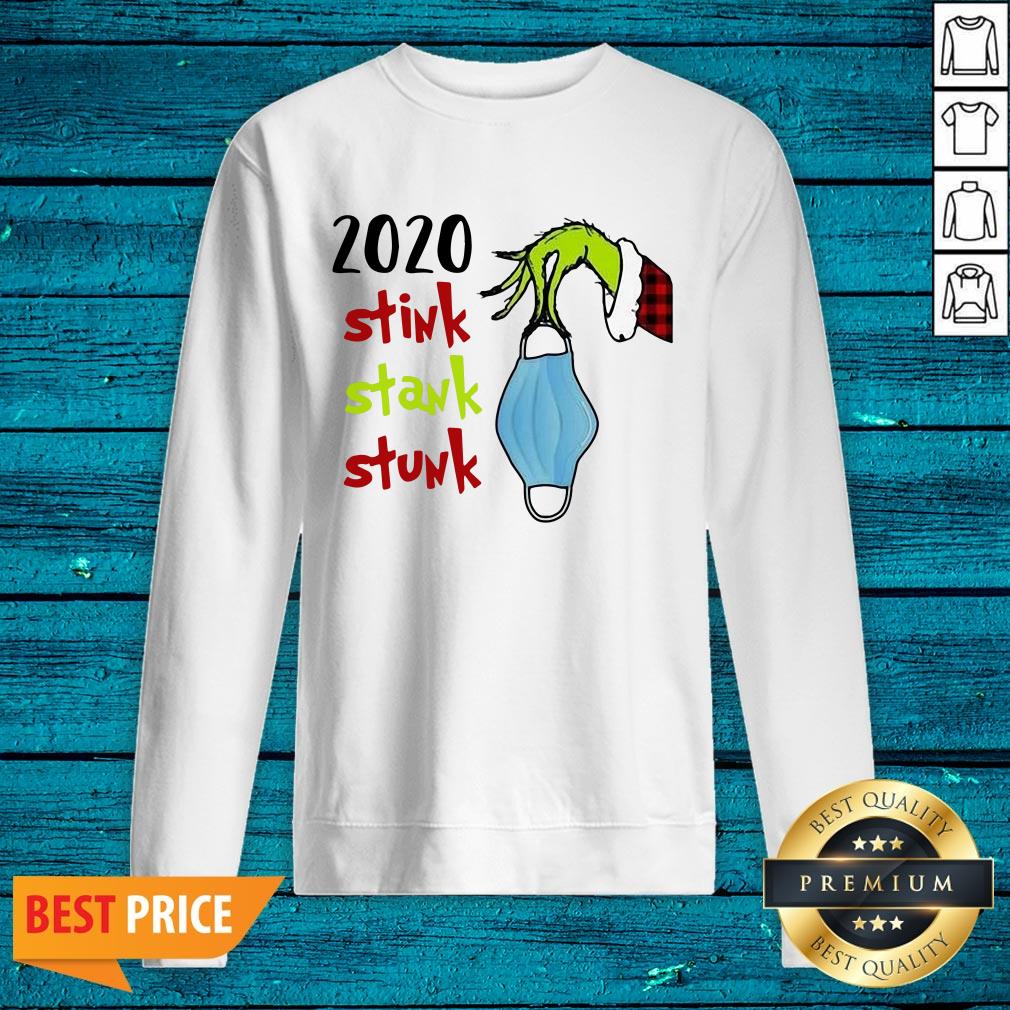 Super Nice Grinch Hand 2020 Stink Stank Stunk Shirt - Image 2