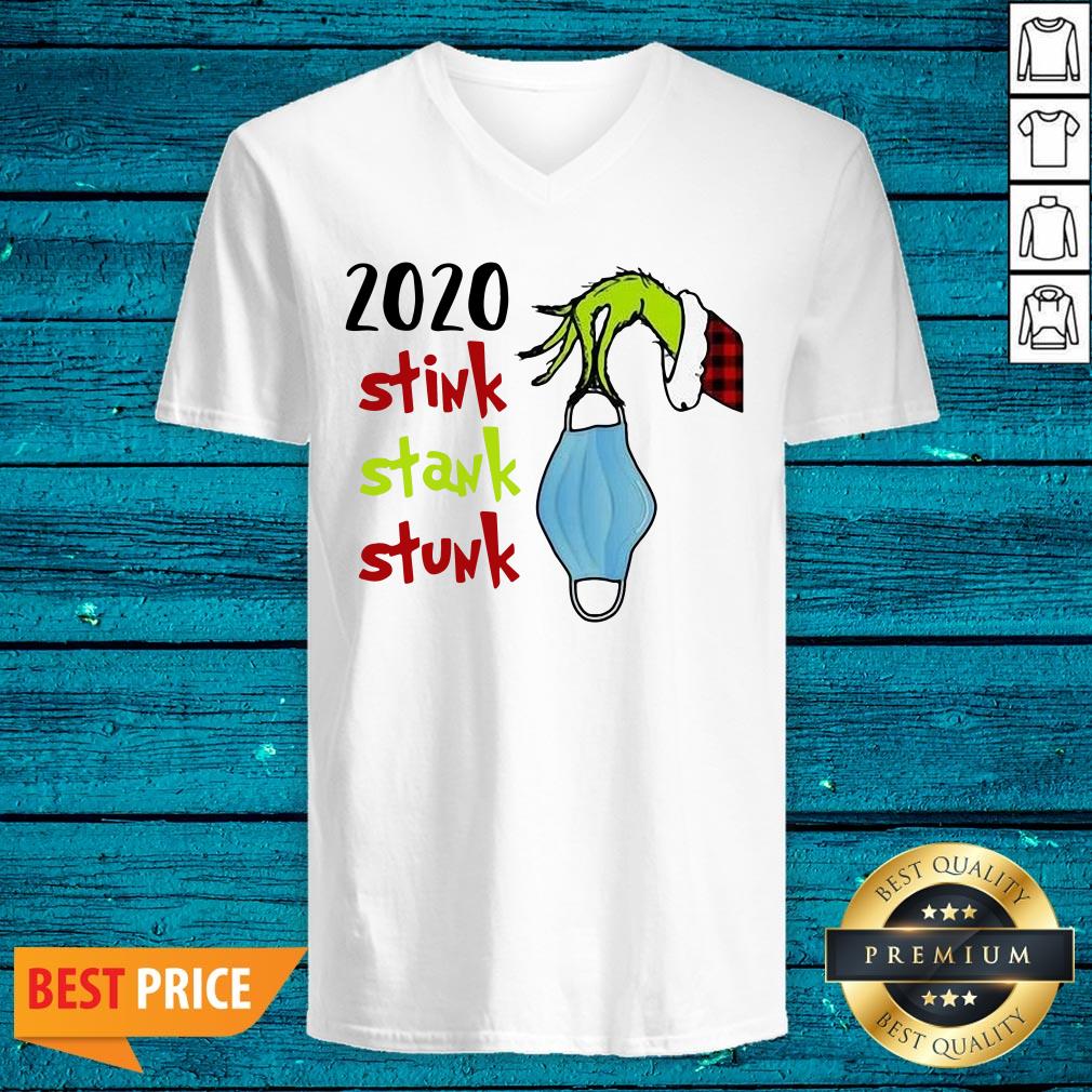 Super Nice Grinch Hand 2020 Stink Stank Stunk Shirt - Image 4