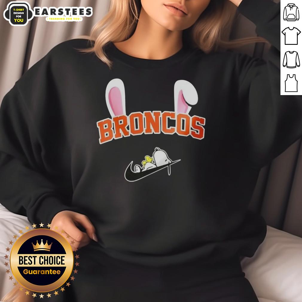 Awesome Denver Broncos X Snoopy Happy Easter T-Shirt - Image 5