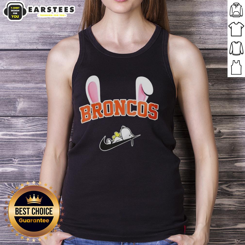 Awesome Denver Broncos X Snoopy Happy Easter T-Shirt - Image 4
