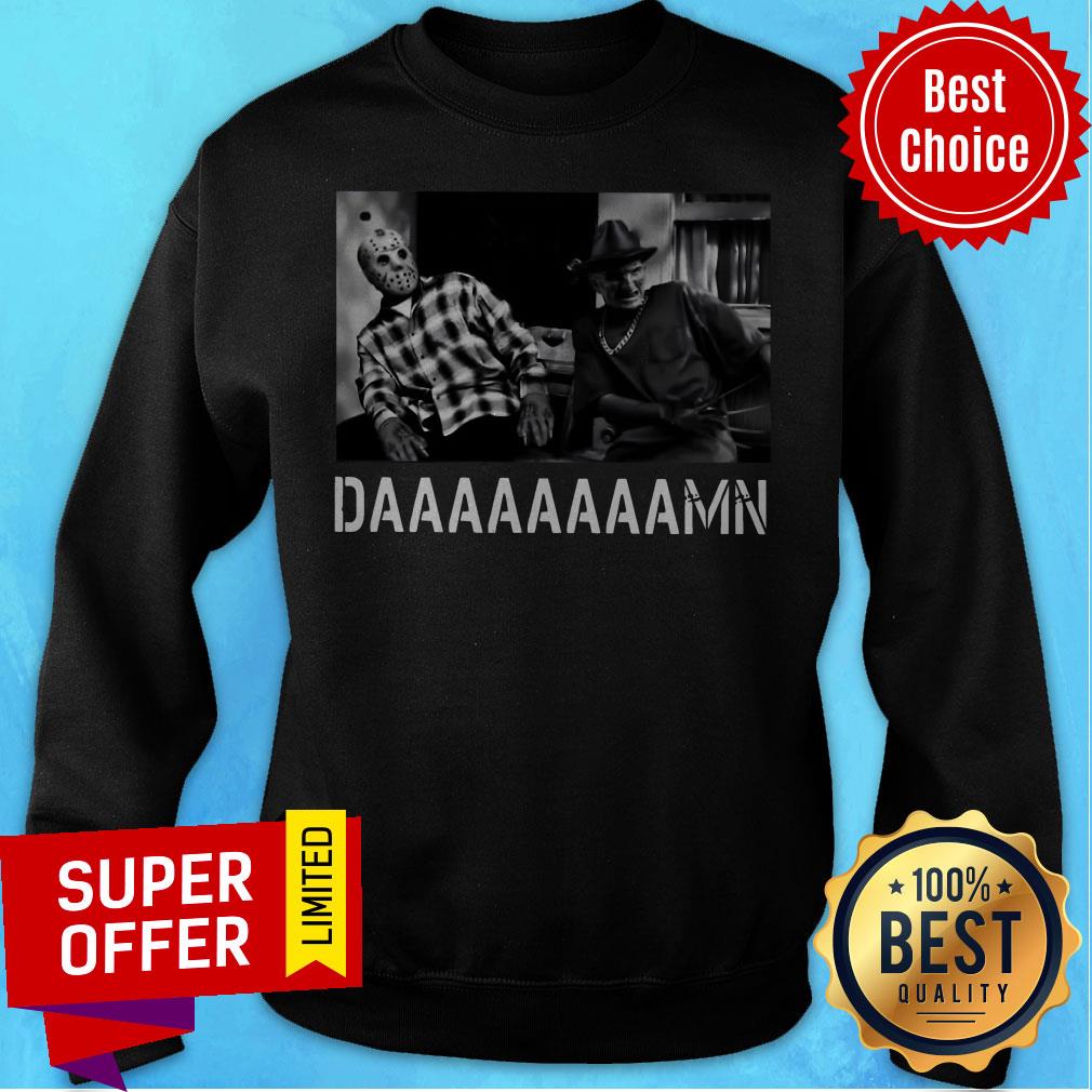 Funny Jason Voorhees And Freddy Krueger Daaaaaaaamn Shirt - Image 5