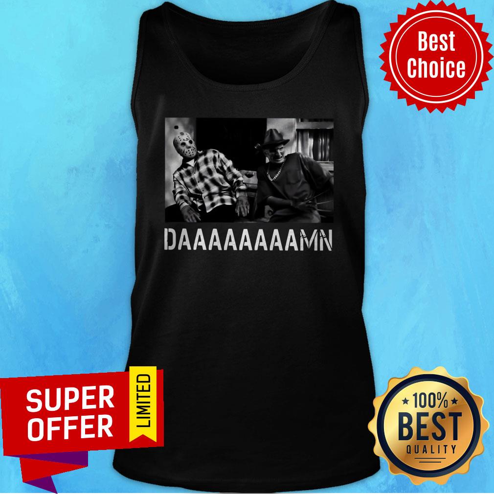 Funny Jason Voorhees And Freddy Krueger Daaaaaaaamn Shirt - Image 4