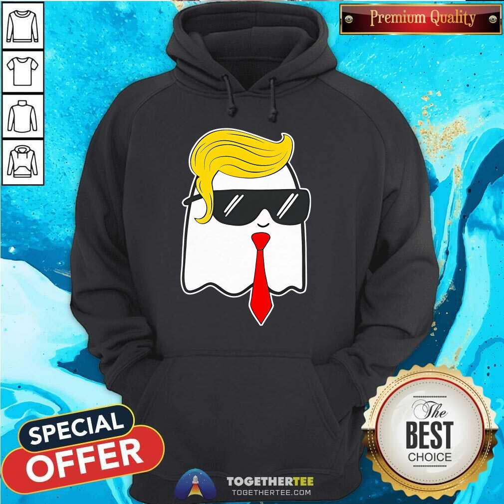 Nice Ghost Trump Hair Sunglasses Halloween T-Shirt - Image 5