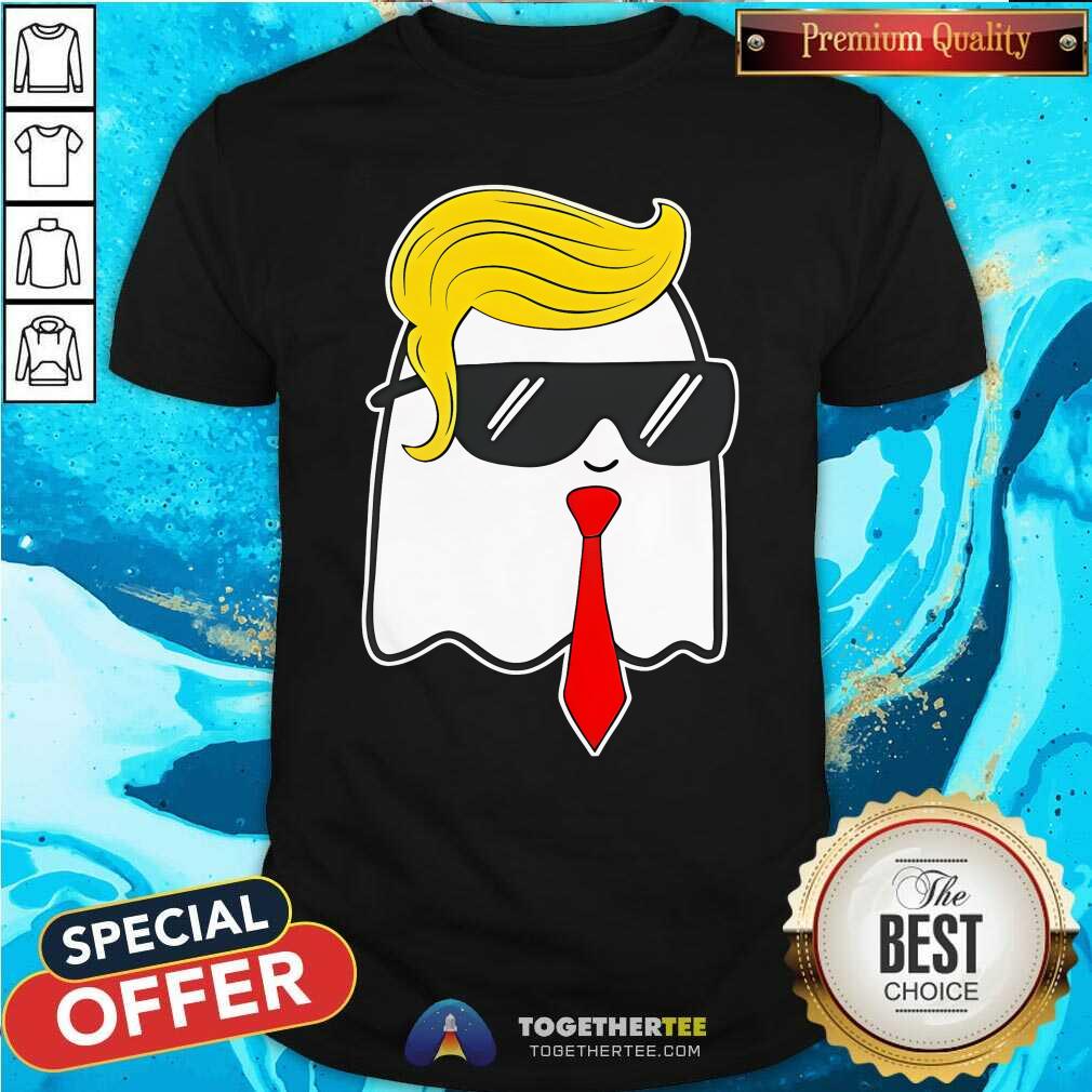 Nice Ghost Trump Hair Sunglasses Halloween T-Shirt