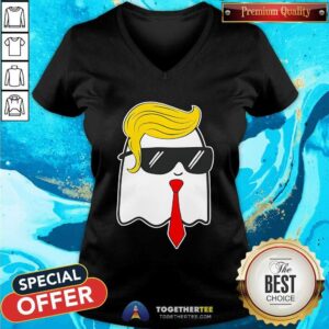 Alternative view of Nice Ghost Trump Hair Sunglasses Halloween T-Shirt
