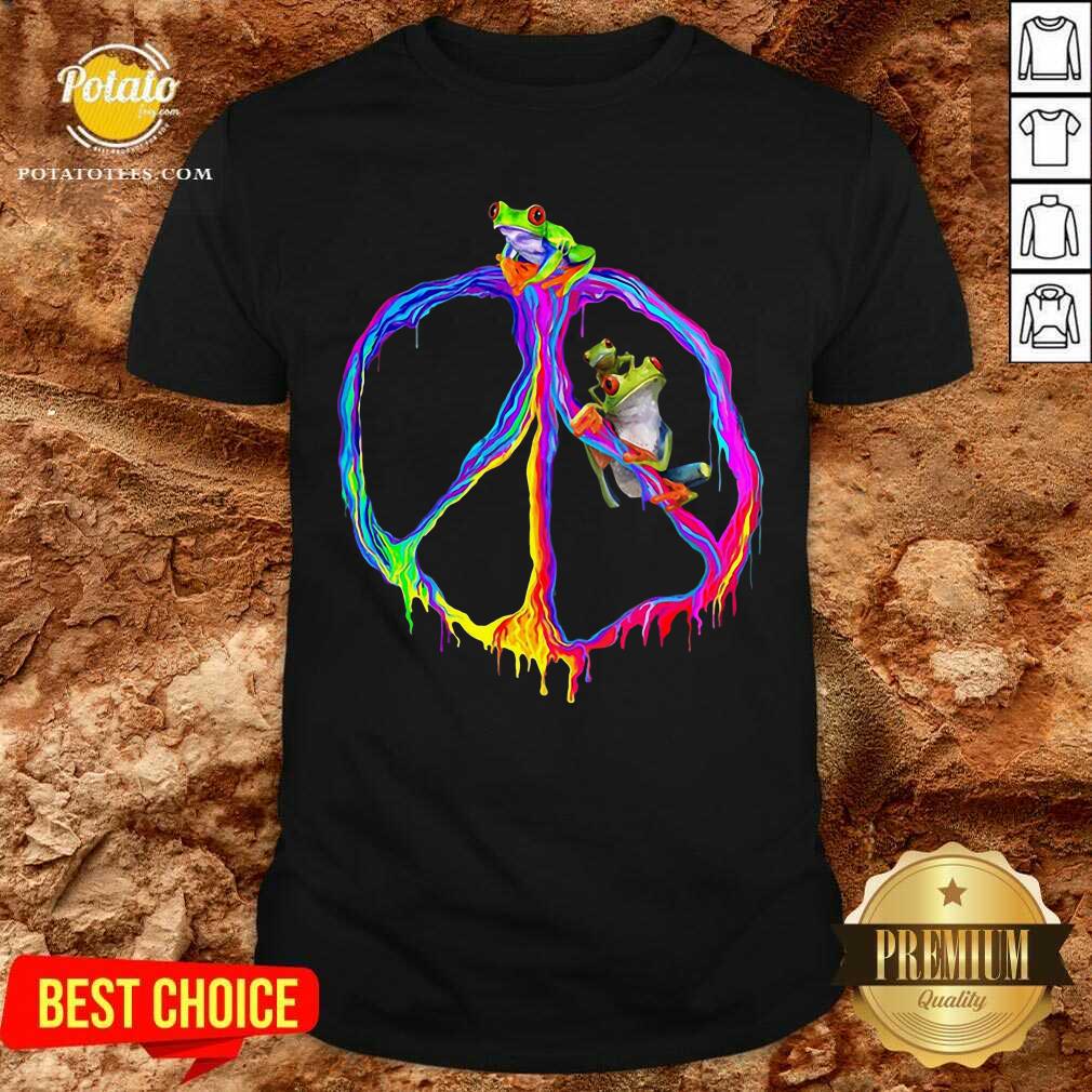 Premium Frog Peace Color Shirt