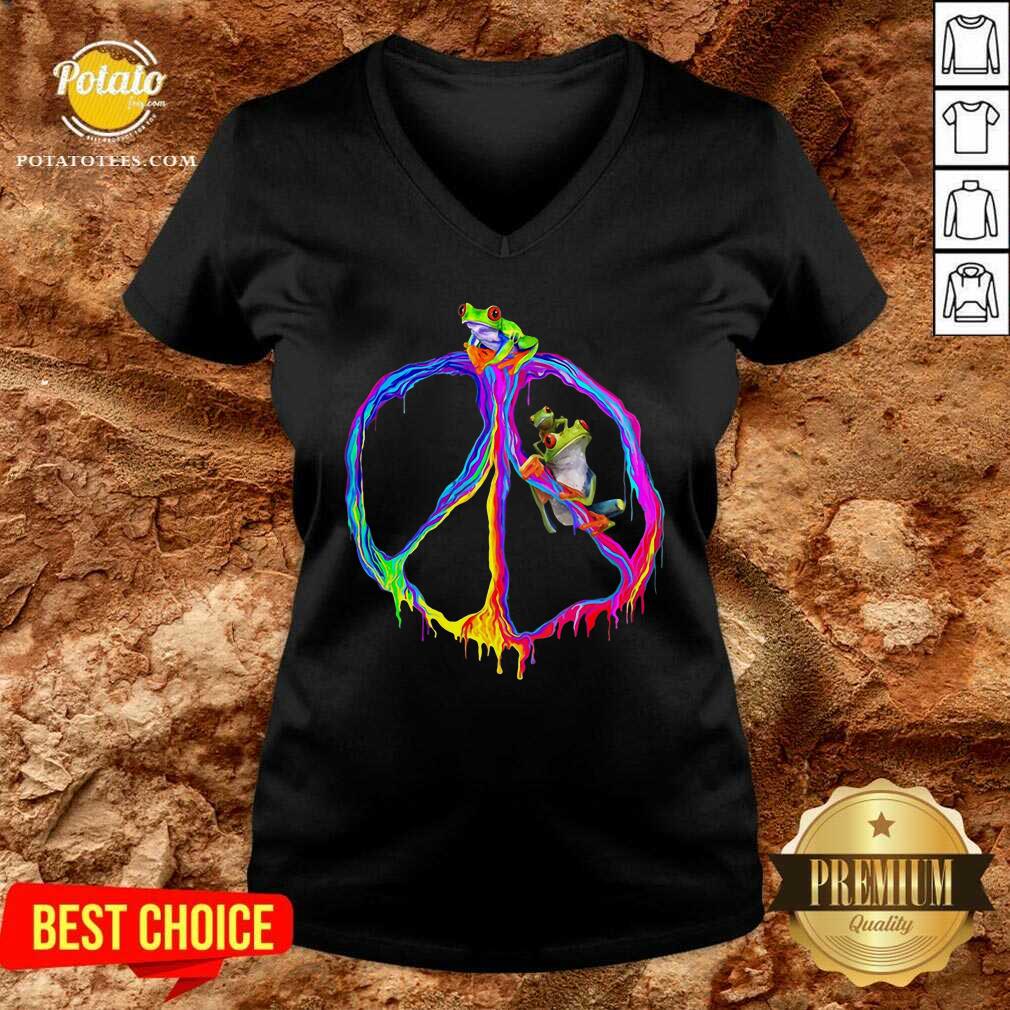 Premium Frog Peace Color Shirt - Image 2