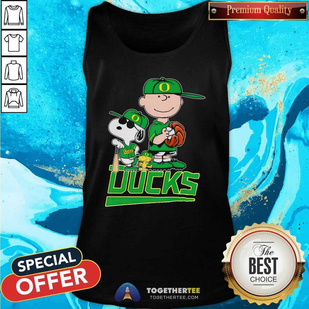 Snoopy Peanuts Movie Characters Oregon Ducks Baseball T-shirt - Image 3