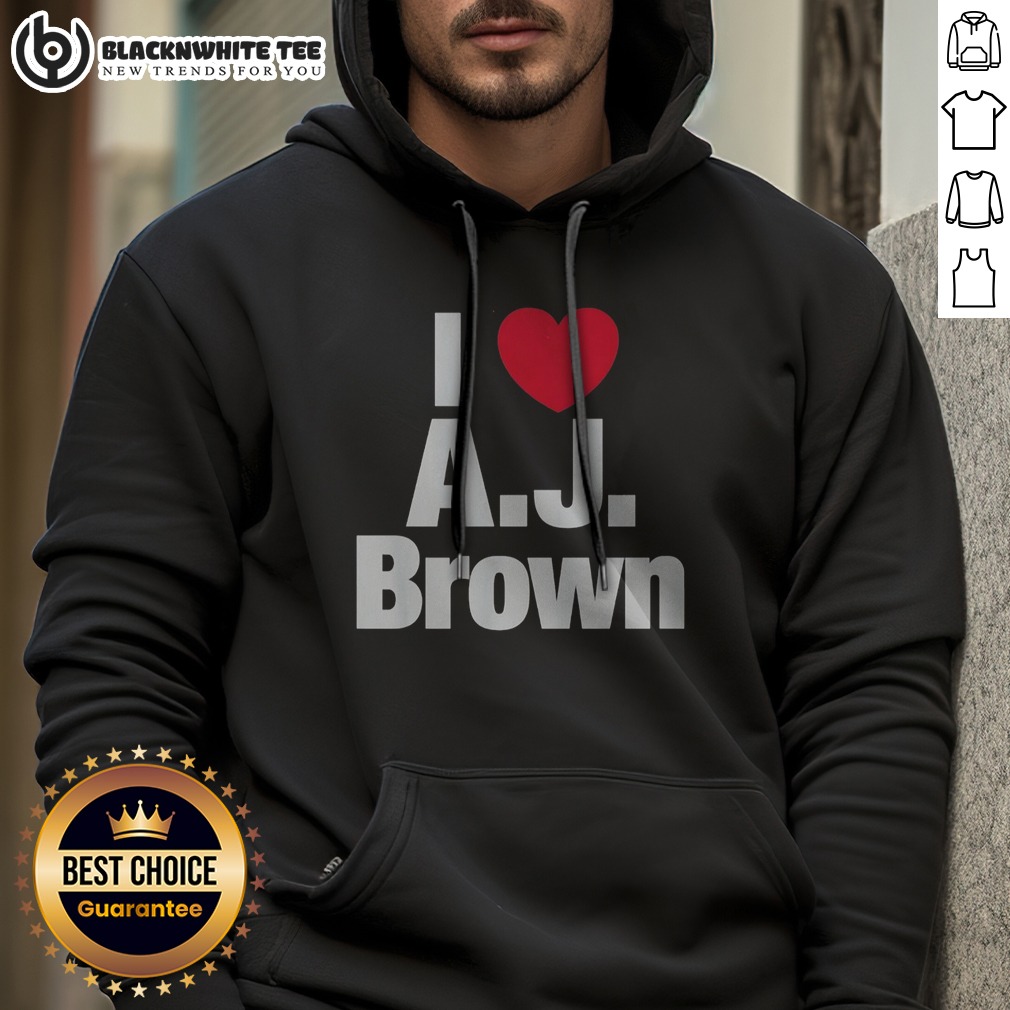Top I Heart AJ Brown Philadelphia Eagles NFL Football Player Fan Sport Premium Shirt - Image 2