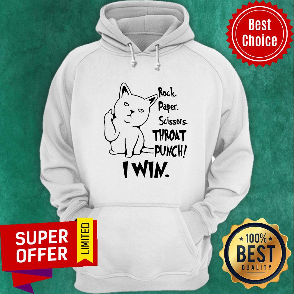 Nice Rock Paper Scissors Throat Punch I Win Shirt - Image 3