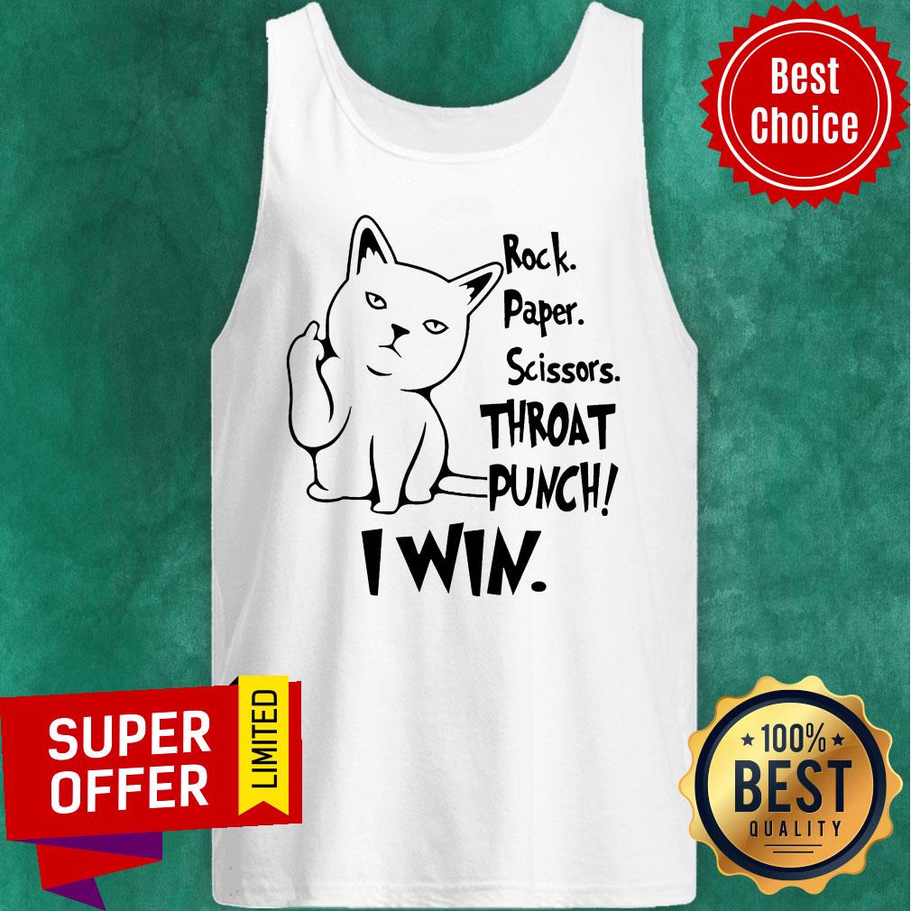 Nice Rock Paper Scissors Throat Punch I Win Shirt - Image 5
