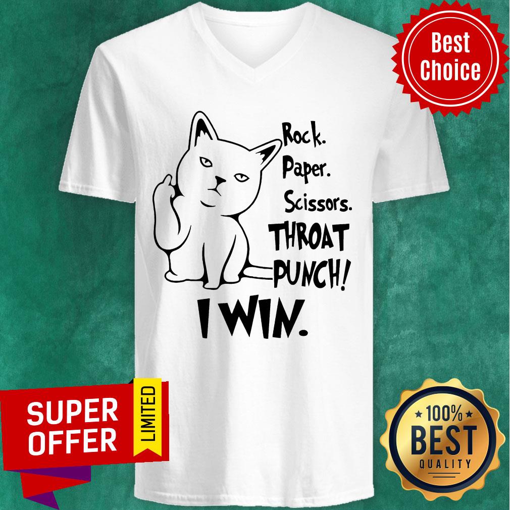 Nice Rock Paper Scissors Throat Punch I Win Shirt - Image 4