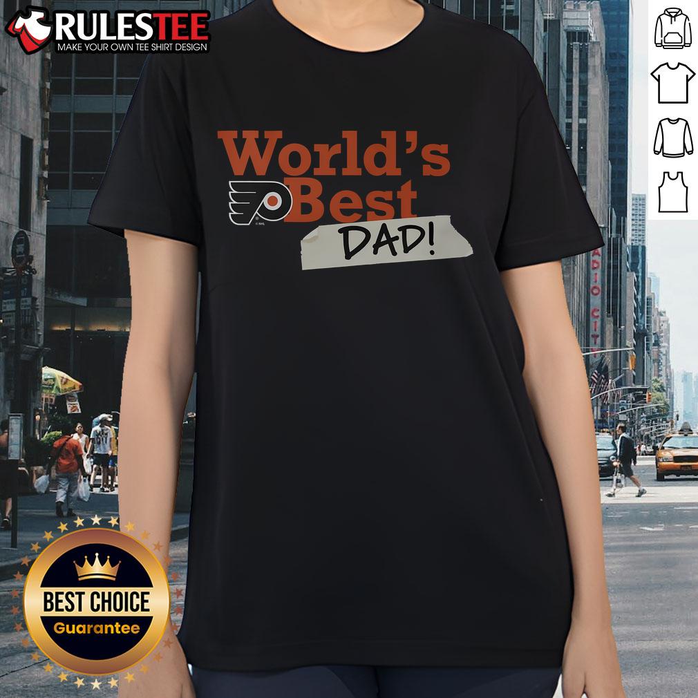 Awesome Philadelphia Flyers World's Best Dad T-Shirt - Image 3