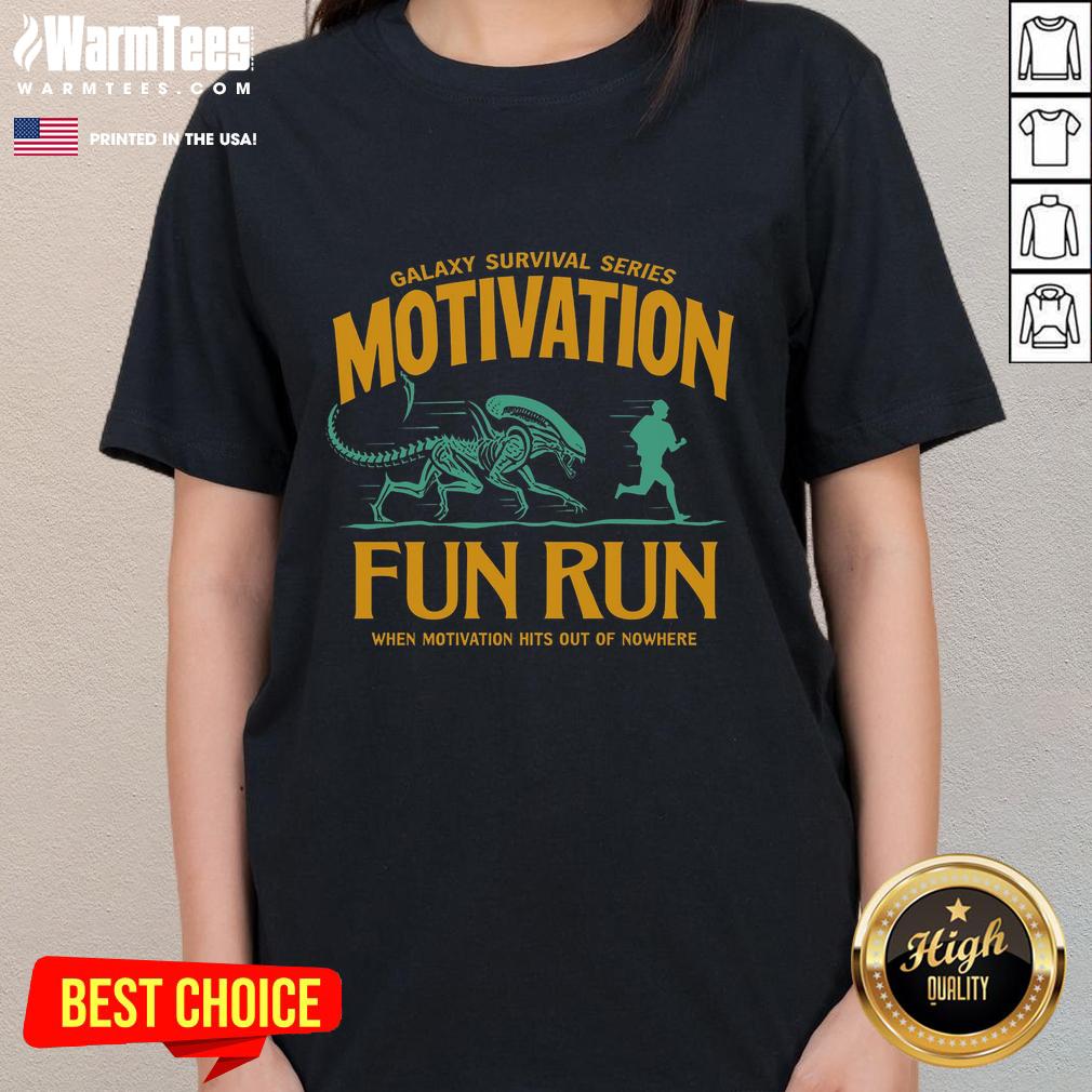 Funny Galaxy Survival Series Motivation Fun Run Alien T-Shirt - Image 3