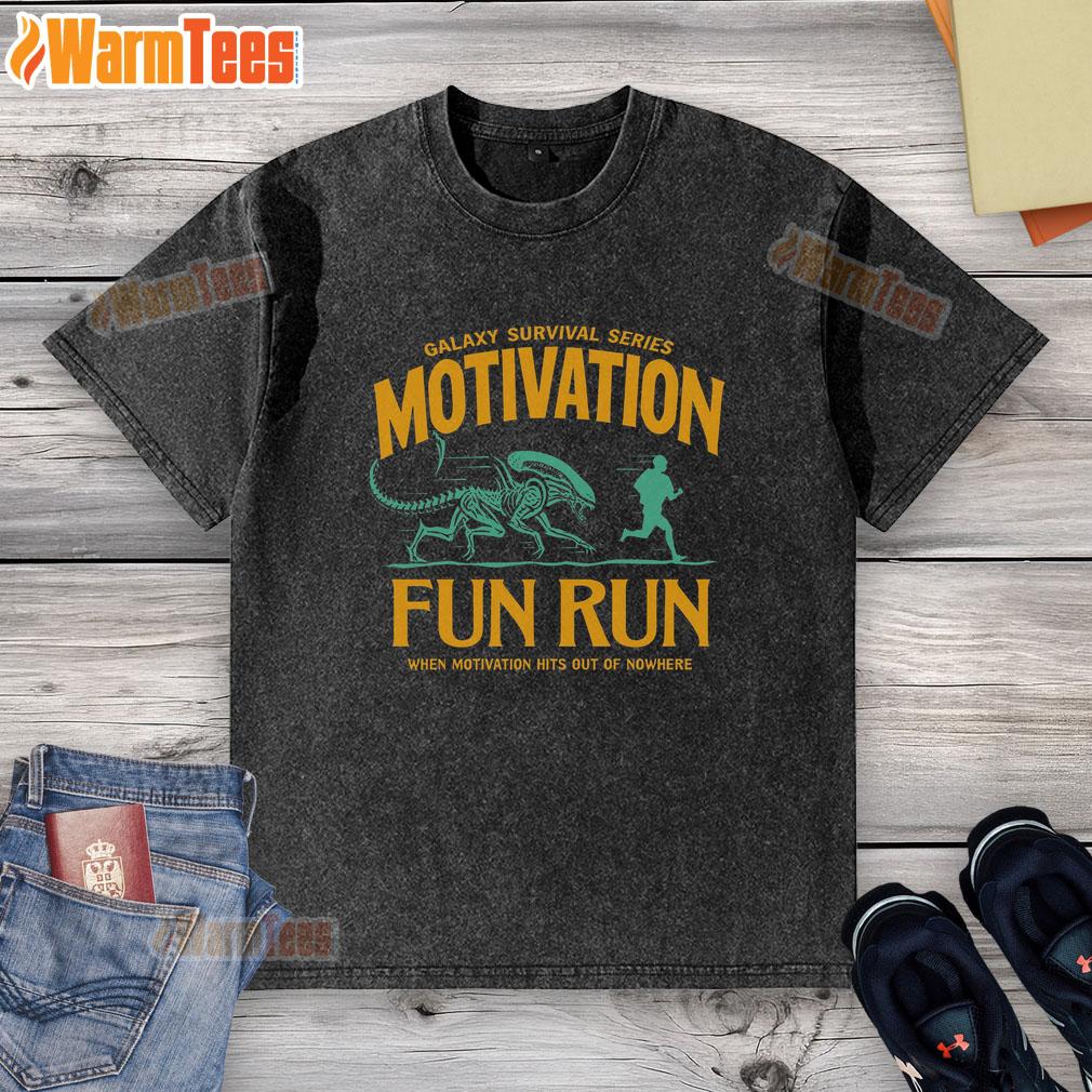 Funny Galaxy Survival Series Motivation Fun Run Alien T-Shirt - Image 6
