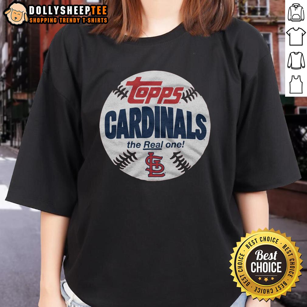 Official St. Louis Cardinals MLB X Topps Baseball The Real One T-Shirt - Image 3