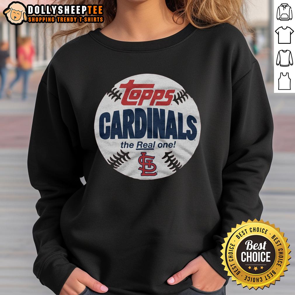 Official St. Louis Cardinals MLB X Topps Baseball The Real One T-Shirt - Image 5