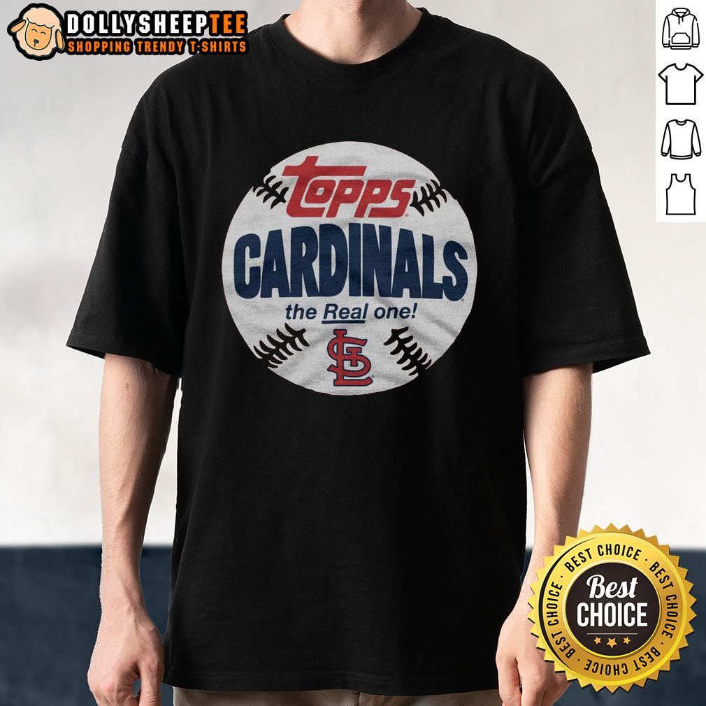 Official St. Louis Cardinals MLB X Topps Baseball The Real One T-Shirt